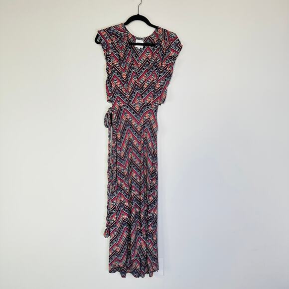 Misa Chevron Wrap Maxi Dress size medium - Picture 1 of 6